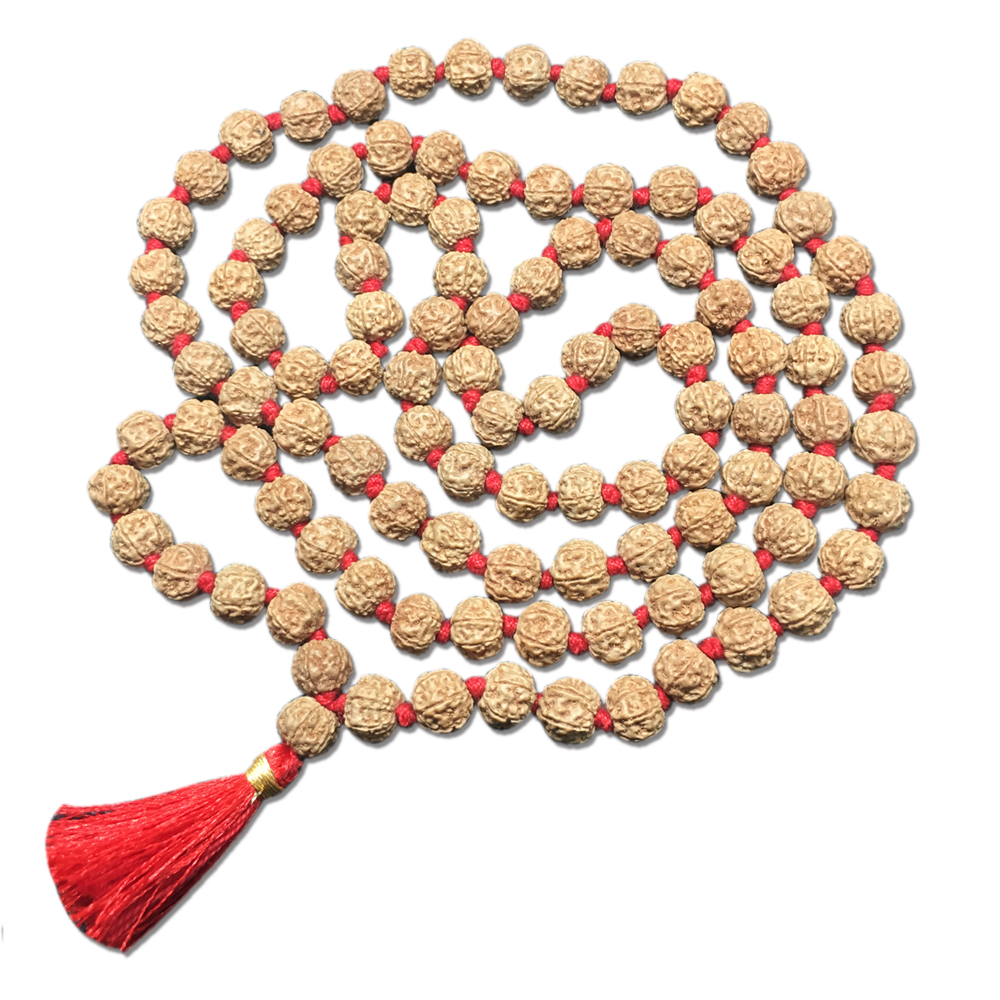 6 Mukhi Indonesian Rudraksha Mala 108 Beads (10mm)